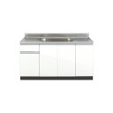 ●アイオ産業 【KW-1500S】KW+シリーズ セクショナルキッチン 流し台(単体) 中央シンク 間口1500mm〔GC〕