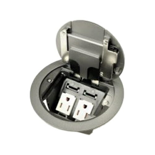 ЯTERADA/寺田電機製作所 【LCR10005】シルバーメタリック LCRシリーズ プラグ収納コンセント プレート+..