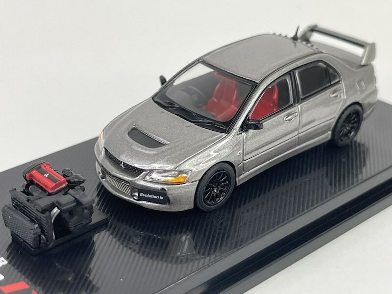 MITSUBISHI LANCER EVOLUTION IX Silver IX35 COLOURFUL MINIATURE MODEL 1/64