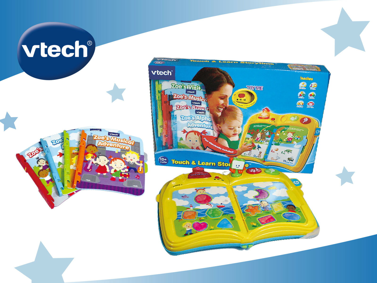 ★身長計プレゼント★VTech ヴィテック Touch & Learn Storytime【ストーリータイム】英語 本 読み聞かせ 1歳 2歳 3歳 男の子 女の子 知育玩具 おもちゃ アルファベット 発音 ネイティブ イングリッシュ お誕生日 プレゼント 音声翻訳リスト付 3