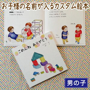 ごめんね ありがとう（男の子向け版）【メール便 送料無料/オリジナル絵本 誕生日プレゼント/3歳 4歳 5歳 6歳】【楽ギフ_包装】【楽ギフ_名入れ】