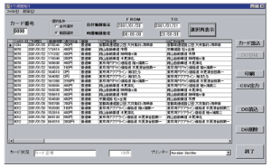 ETCカード管理用ソフトウェアパッケージ(ETCカードの利用履歴を管理)998003-9800