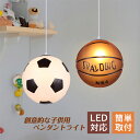 ペンダントライト 北欧 おしゃれ 子供部屋 LED対応 ボール 丸型 サッカー バスケットボール 天井照明器具 寝室 リビング ダイニング 玄関 キッチン 天井...