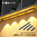 【二個セット】 ブラケットライト LED 磁気 センサーライト 人感 明暗センサー 壁掛け照明器具 クローゼットライト 自動点灯/消灯 強磁 超薄型 USB充電...