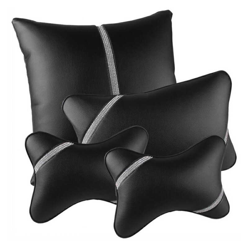 ヘッドレスト 後付け 車用 旅行用 ネックピロー 首枕 パンチング 革 レザー 低反発 ストレートネック 自動車用 長距離運転 首サポート 休憩 腰枕 クッショ...