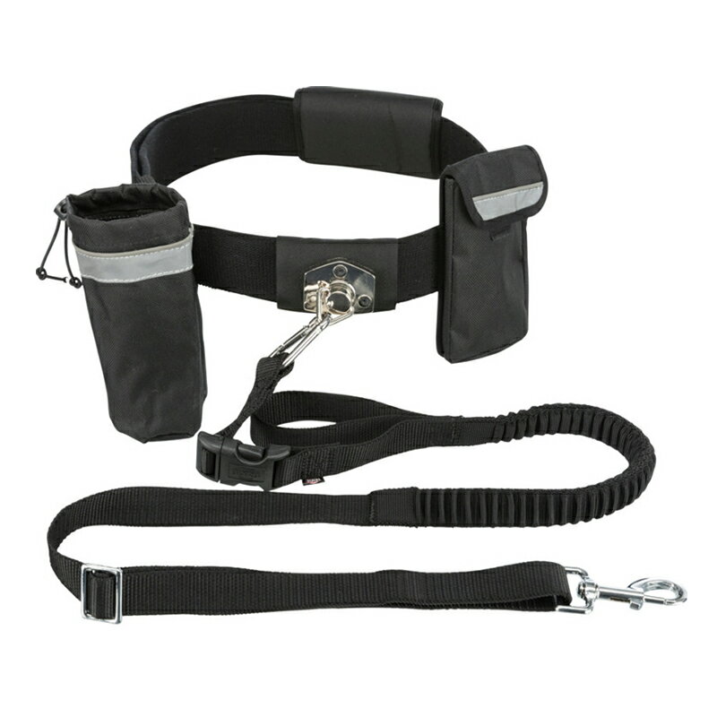 犬用リード 腰ベルト付き 収納袋 携帯収納 小物入れ 腰掛け ドッグリード 小型犬 中型犬 大型犬 おしゃ..