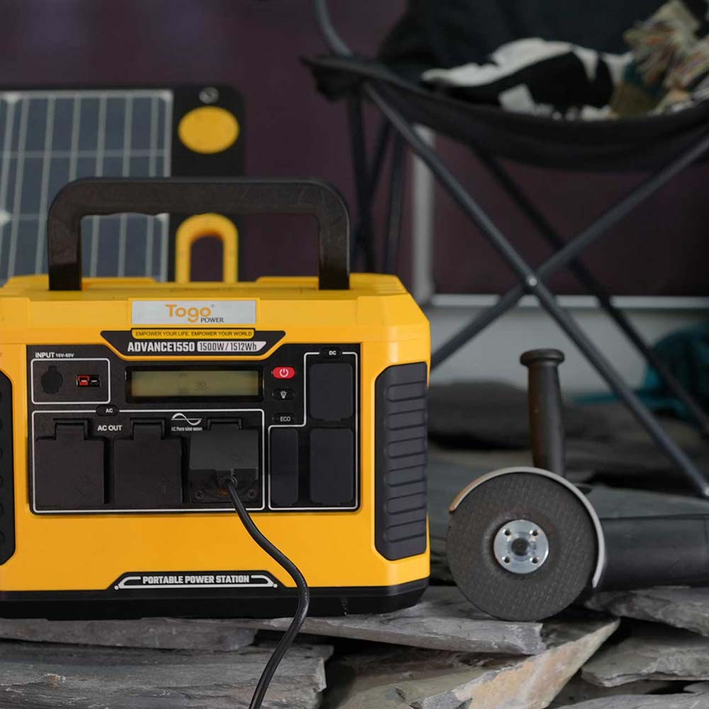 Togo　POWERトゥーゴーパワー　ポータブル電源ADVANCE　AD1550Y　ワイヤレスチャージャーあり