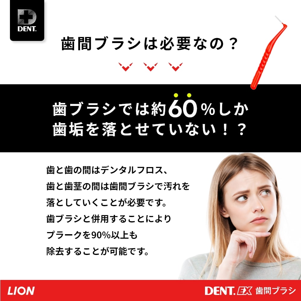 【送料無料】【選べるサイズ】 ライオン 歯間ブラシ デントEX LION DENT.EX 【4箱セット】【1箱4本入り】 3