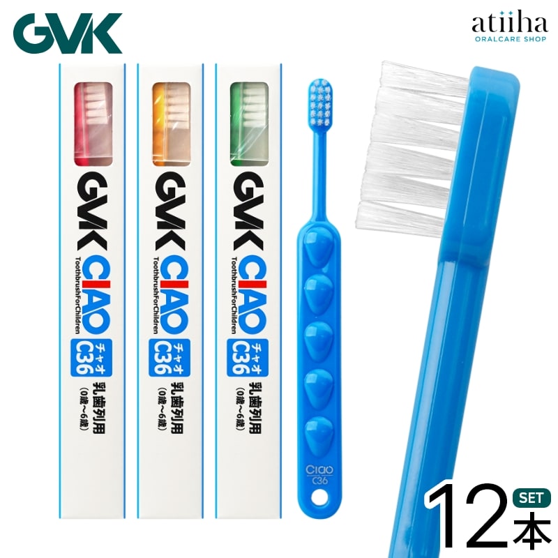 【送料無料】G.V.K【GVK】 歯ブラシ CIAO C36【0～6歳】【12本】
