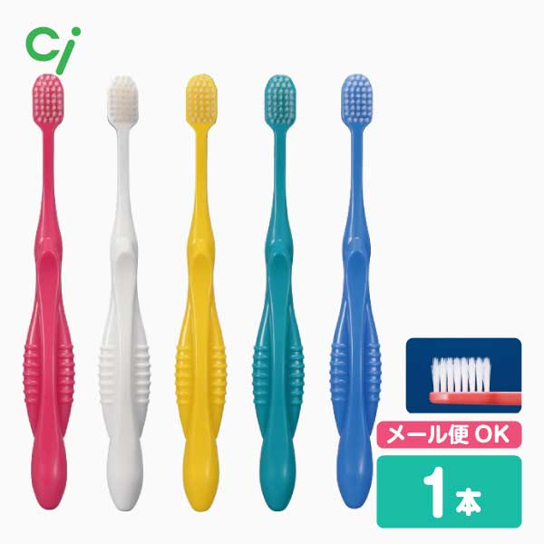 カラー 5色アソート： ピンク・ホワイト・イエロー・ グリーン・ディープシー サイズ 全長186mm　ヘッド幅13×23mm かたさ M ふつう、S やわらかめ 毛 超先細+ラウンド毛タイプ 対象 成人男性（中高年層） 商品ID M(8019570)S(8019571)握りやすさと磨きやすさを追求。 正確に歯面に当てることができない方でもあたりやすい、やや大きめのヘッドです。 中央部のふくらみで握力の弱い方でも握りやすく、介助磨きのときでも、介護する方がボディサイドの滑り止めで、コントロールしやすいデザインです。