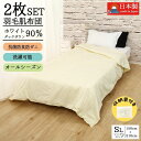 羽毛布団 夏用 送料無料 3年保証 2枚セット 選べる シングル 0.3kg 羽毛肌掛け布団 夏布団 洗える 薄い 夏 ダウンパワー350dp以上 ダウン90%...