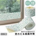 【5のつく日◆ポイントUP中!】防カビ剤配合 結露防止シート リーフ 約5×90cm(窓ガラスに貼るだけ 簡単 結露 汚れ・カビ防止 クッション風素材 両面プリント ロールタイプ 日本製 MADEINJAPAN)