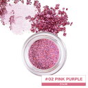 ウィッチズポーチ プリズムカラーピグメント 02 ピンク×パープル(アイシャドウ アイカラー ラメ グリッター パール キラキラ 密着 高発色 韓国コスメ メイク 化粧 目元 韓国メイク 韓国 目元 目尻 下まぶた)
