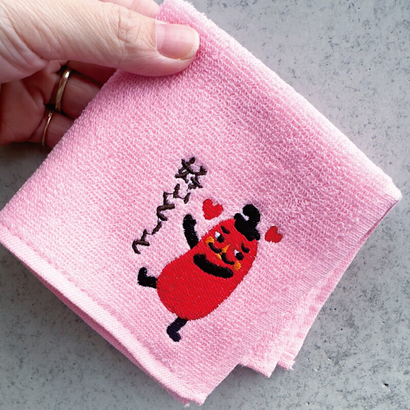フォーカート 刺繍ハンカチ聖徳明太子好いとーと (博多土産 福岡土産 家族 福岡 お土産 贈り物 博多 帰省 ギフト ハンドタオル HAKATA 博多どんたく 明太子)