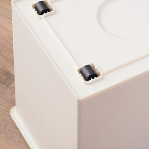 ◆決算SALE開催中◆ [メーカー直送]【LFS-761WH】スタッキングペール45L (ゴミ箱 45L ダストボックス 屋外 屋内 スタッキング ポリプロピレン ごみ箱 分別ゴミ箱 キッチン フラップロック スタッキングペール マット アースカラー ブラウン グリーン ホワイト)p02 [3]