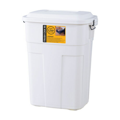 【イーグス祭開催中！】[メーカー直送] 【LFS-936WH】トラッシュカン ホワイト 50L (ゴミ箱 50L ダストボックス ペールボックス 収納 分別 くず入れ 大容量 ダストボックス アンティーク 小物入れ スチール リビング 新生活 人気 おしゃれ 安い 引越し)