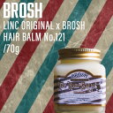 ブロッシュ LINC ORIGINAL x BROSH HAIR BALM No.121 70g (ヘアバーム メンズ レディース スタイリング剤 髪 バーム オイル ブランド 天然オイル ラベンダー レモン)