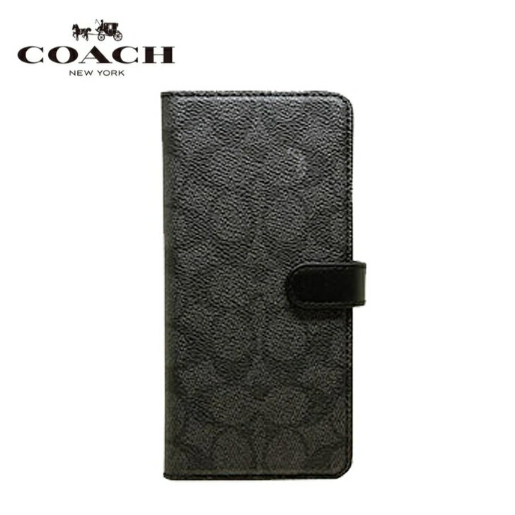 コーチ 手帳 ＼本日限定!!店内全品ポイント5倍＆最大500円OFF／【Xperia 1 II用】 COACH（R）ブックタイプケース／SIGNATURE Black RS0C045K 手帳型 コーチ　ブラック　ブランド　オシャレ