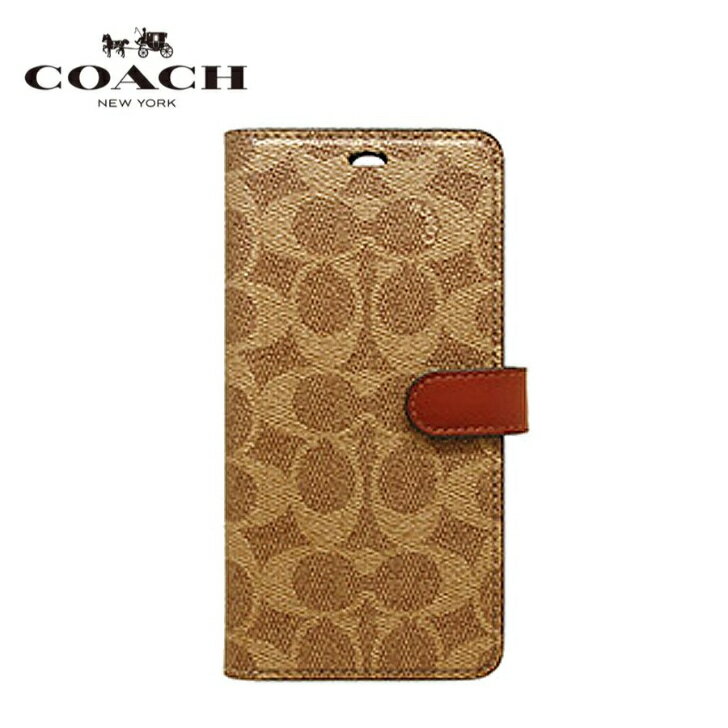 【Xperia 8用】COACH（R）ブックタイプケース / SIGNATURE Brown RS9C082T ブランド　手帳型 　オシャレ