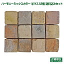 \楽天ランキング入賞/ アンティークレンガ「ハーモニーミックスカラー 半マス(ハーフサイズ) 12個 送料込みセット」(北海道は300円アップ)
