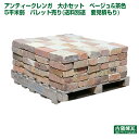 アンティークレンガ 「大小セット ベージュ&茶色 約5平米弱 パレット売り」 厚みは6.5cm (送料別途 要見積もり)