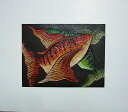 鮮やかなバリ絵画 魚(その2)