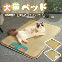 ペットマット 夏ござ ござベッド 4サイズ選択可 犬 猫 夏ペット用 涼感 柔らかい 暑さ対策 寝台 涼感マット ひんやり 通気性優れ ペットベッド 夏用 ペットござ クッション 犬用ベッド 猫用ベッド 可愛い 洗える 暑さ対策 ふわふわ ペットソファー 洗える 涼しい 接触冷感