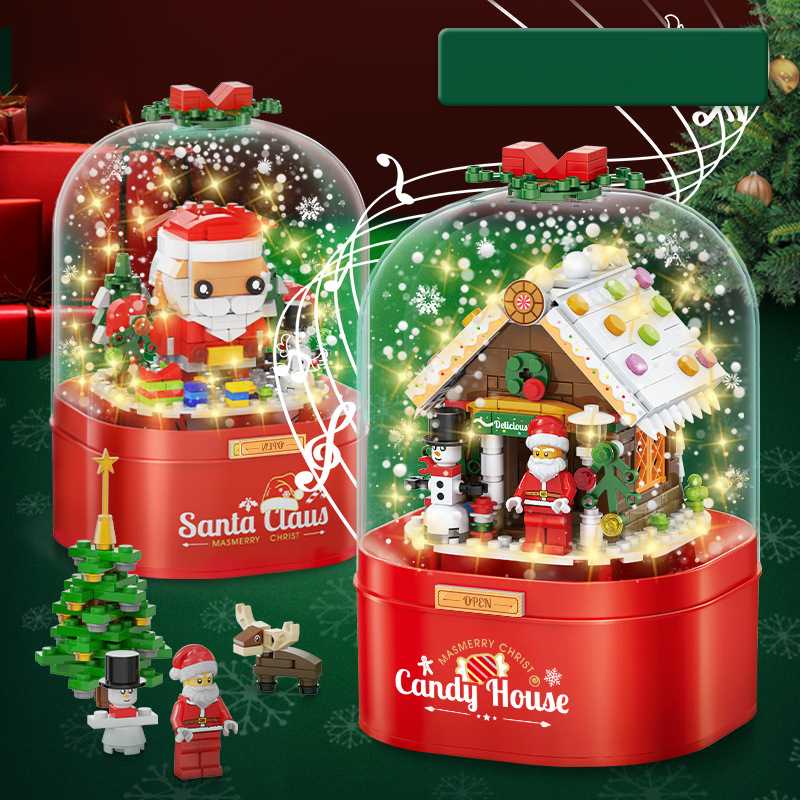 クリスマスオルゴール スノードーム DIY 雪回りのキラキラ 音楽 サンタクロース飾り スノーオルゴール冬の風景 手作りキットオルゴール クリスマス ホーム装飾...
