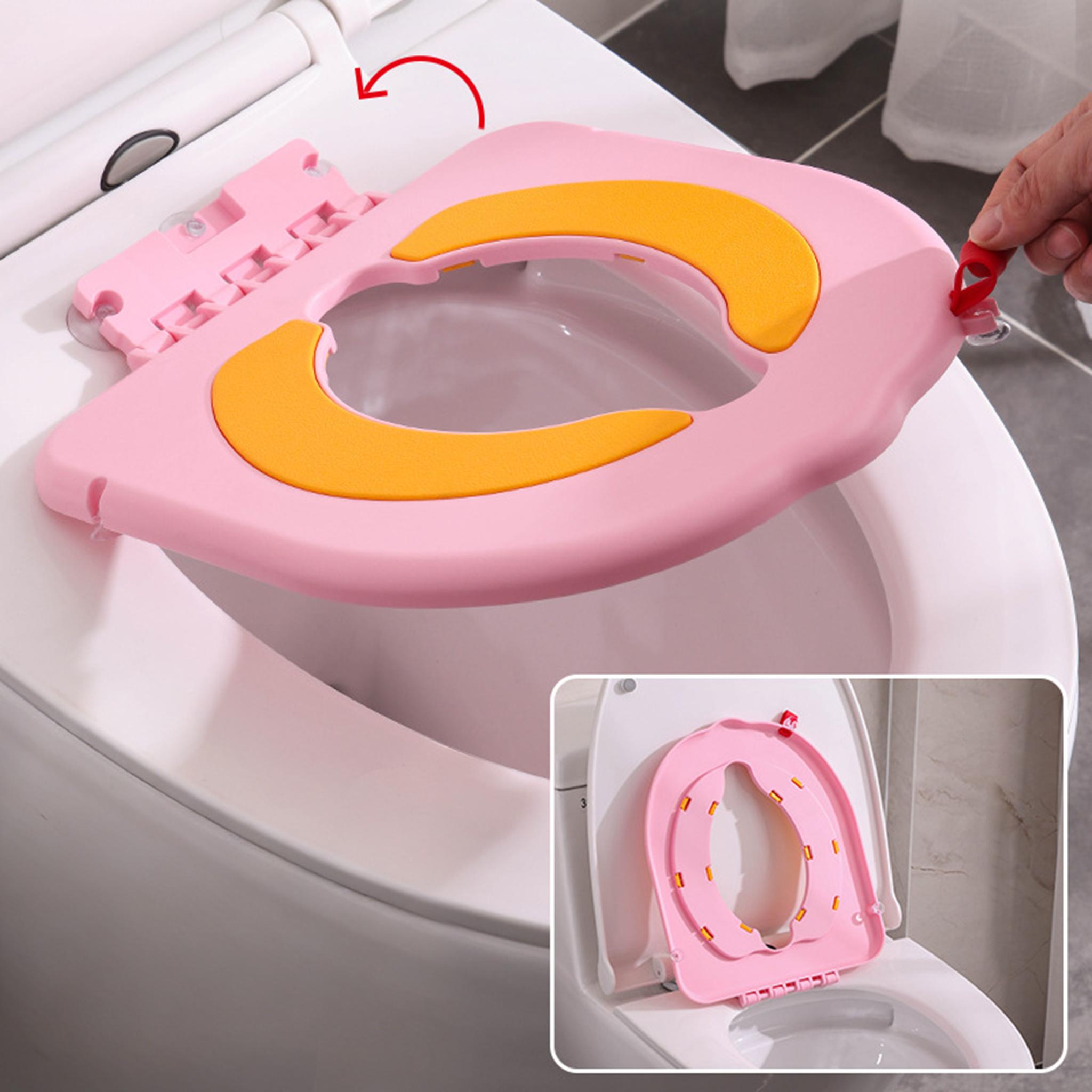 【つけっぱなしOK】 補助便座 子供用 吸盤式 設置型 子供 3～8歳対応 トイトレ トイレトレーニング トイレ 練習 おまる TPEクッション 便座 子供用トイレ 吸盤付き トイレ補助 トイレトレーニング 工事不要 水洗いOK 男の子 女の子 99％便座対応 3