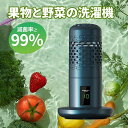 超音波洗浄機 自動野菜洗浄機 コンパクトな多機能 滅菌率99.9% ポータブルミニワイヤレス超音波振動洗浄機 家庭用食品浄化器 果物と野菜の消毒キッチン野菜洗浄...