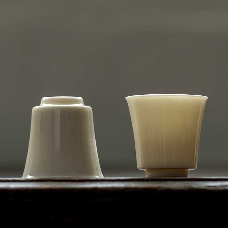 白磁 茶杯 白玉 茶杯 2点セット 湯のみ お茶 カップ コップ 来客用 お茶用品 ティーウェア 中国茶器 台..