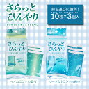 さらっとひんやり パウダーシート ライムミント シーソルトミント 携帯用 10枚入×3個パック 汗拭きシート さらさら スッキリ 防災用品 暑さ対策 スポーツ ...