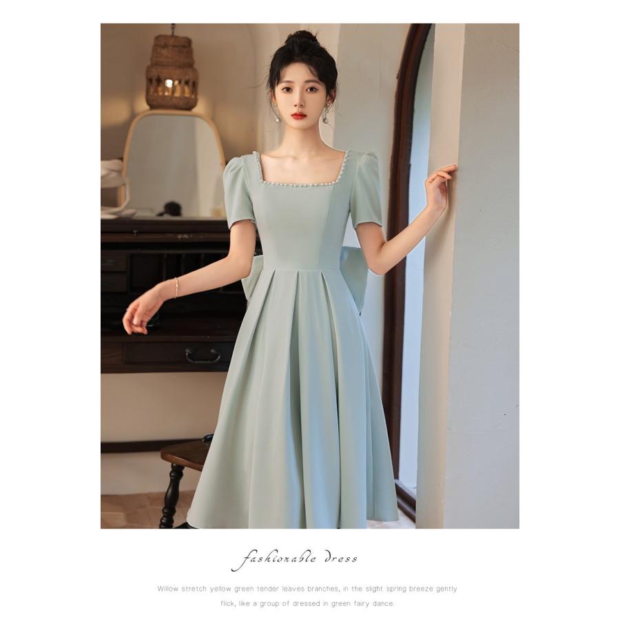 Rakuten - ウエディングドレス フレンチサテンのドレス 二次会 結婚式ドレス海外旅行リゾートドレス 花嫁ドレス シンプル Aライン ブライダルドレス