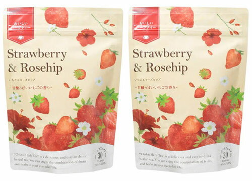 【ネコポス発送】 生活の木 おいしいハーブティー いちご&ローズヒップ 30包×2袋 【送料無料】