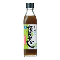 北海道 根昆布だし 300ml 北海道日高産の昆布の旨みを独自の技法によってぎゅっと凝縮した昆布だし。お料理のコクと旨みを一層引き立てます。 製造元:北海道ケンソ 内容量:300ml 北海道日高産の昆布を原料に使用しています。 「北海道 根昆布だし 300ml」は、ビタミン・ミネラル・アミノ酸等を豊富に含む、北海道日高産の昆布をエキスにした濃縮液体だしです。さまざまな料理に使え、コクと旨みを一層引き立てます。毎日のお味噌汁や煮物、鍋物等に少量でお使いいただけます。北海道 根昆布だし 300ml のお召し上がり方 使用例(4人家族での目安量となります。) 鍋物・・・大さじ1〜2杯位 味噌汁・・・大さじ1杯位 お吸い物・・・大さじ1杯位 野菜炒め・煮魚等・・・大さじ1杯位 おでん・・・大さじ1〜2杯位 湯豆腐・・・大さじ1〜2杯位 めんつゆ・・・大さじ1杯位、塩と醤油にて加減 炊き込みご飯・・・米3合、大さじ1杯 だし巻き玉子・・・卵2個と水少々、小さじ1杯 原材料 昆布エキス、日高産根昆布、食塩、調味料(アミノ酸等)、増粘多糖類、くん液 (原材料の一部に大豆を含む) 広告文責:いいもの健康有限会社 電話番号: 042-498-2113