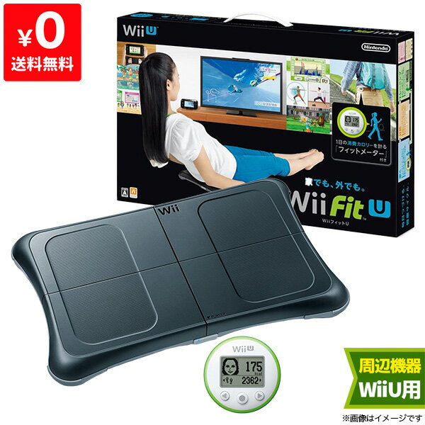 WiiU ニンテンドーWii Fit U バランス Wiiボード (クロ) + フィットメーター (ミドリ) セット 本体 完品 外箱付き Nintendo 任天堂 4902370520460【中古】