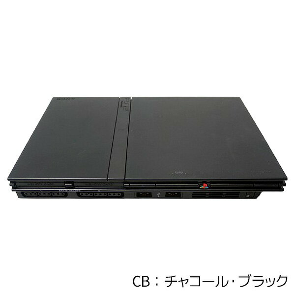 PS2 本体 純正 コントローラー 2個付き おまけ PS2 ソフト 1本付き すぐ遊べるセット プレステ2 SCPH 70000CB CW 【中古】