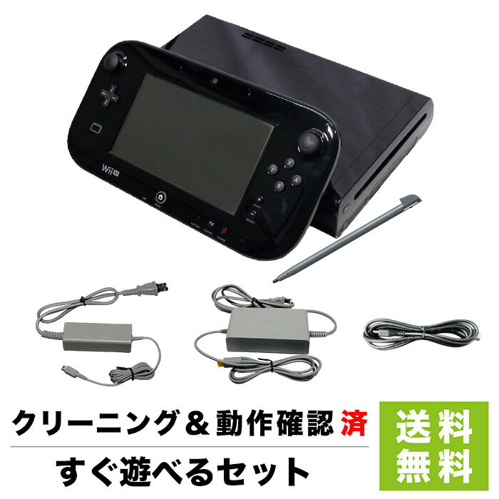 WiiU ニンテンドーWii U 本体 プレミアムセット kuro クロ 任天堂 NINTENDO  ...