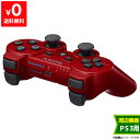 【4/25限定 1等最大100 ポイントバックキャンペーン】 PS3 プレステ3 ワイヤレス コントローラー 純正 デュアルショック3 赤 ディープ レッド【中古】