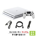 PS4 Pro 本体 すぐ遊べるセット CUH-7200BB02 1TB グレイシャー ホワイト 純正 コントローラー ランダムプレステ4 PlayStation4 SONY ソニー【中古】