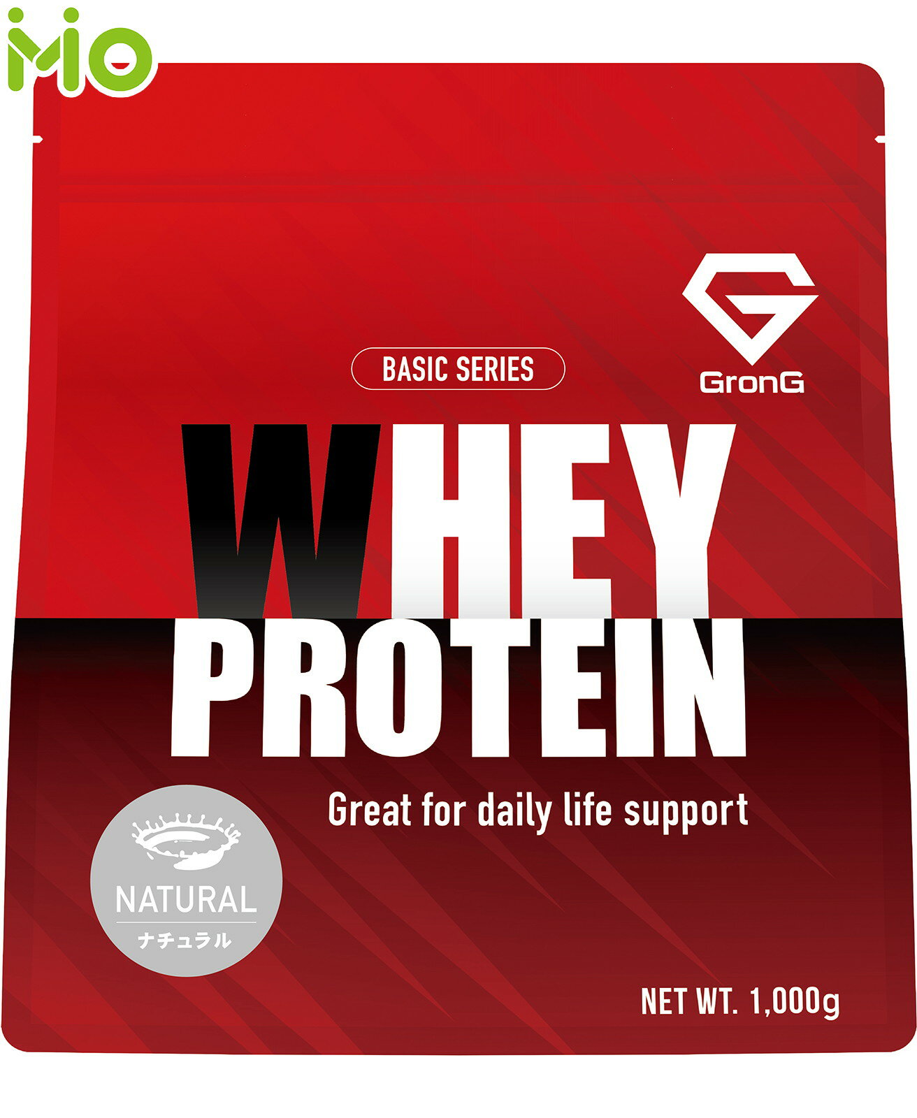 GronG(グロング) ホエイプロテイン100 ベーシック 甘味料・香料無添加 ナチュラル 1kgのサムネイル