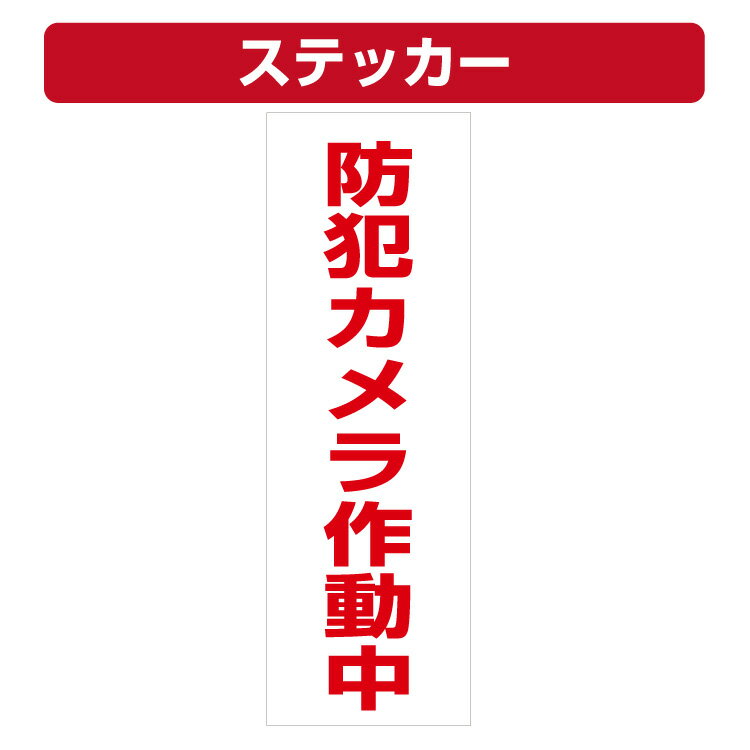 三角コーン用ステッカー 防犯カメラ作動中 カラーコーン シール (100×300ミリ)