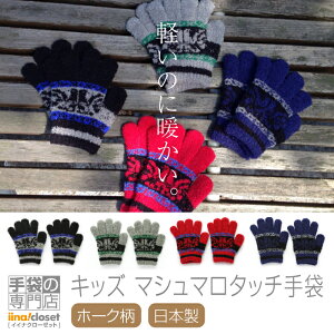 手袋 キッズ 男の子 子供 暖かい 防寒 ボーイ 鷹 タカ ホーク かっこいい 日本製 送料無料 プレゼント