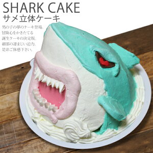 サメ ケーキ 5号 誕生日ケーキ 子供 ギフト こども 男の子 男性 面白い おもしろ スイーツ シャーク 鮫 お菓子 バースデーケーキ 3D 立体ケーキ 記念日ケーキ サプライズ キャラクター 送料無料