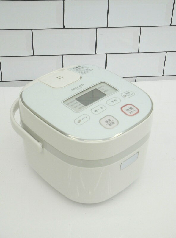 【中古】【地域限定配送・設置無料】シャープ製2016年式中古炊飯器0.54L（3合）　KS-C5K-W