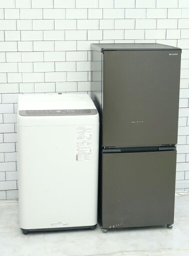 <地域限定>◎配送無料◎設置無料【中古】152L、6kg◆21年、21年◆シャープ、パナソニック製◆(冷蔵庫、洗濯機)中古家電2点セット <地域限定>◎配送無料◎設置無料【中古】152L、6kg◆21年、21年◆シャープ、パナソニック製◆(冷蔵庫、洗濯機)中古家電2点セット