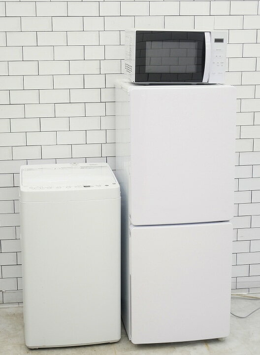 <地域限定>◎配送無料◎設置無料【中古】148L、4.5kg/23年、24年、24年製/Haier、Haier、吉井電気製/(冷蔵庫、洗濯機、電子レンジ)中古家電3点セット