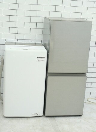 <地域限定>◎配送無料◎設置無料【中古】126L、5.5kg◆21年、22年◆アクア、Haier製◆(冷蔵庫、洗濯機)中古家電2点セット