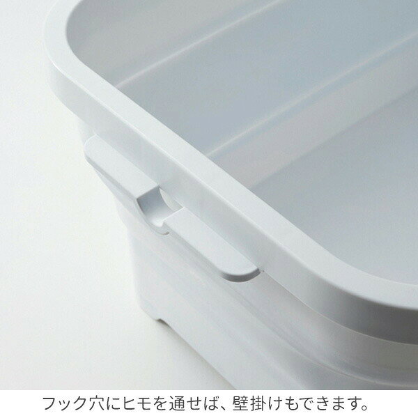 たためる 容器 ソフトバスケット 15L 2個セット ペットバス バケツ ソフト やわらか素材 畳んで収納 持ち手つき コンパクト 防災用 買い物 ホワイト I-581 伊勢藤 [3]