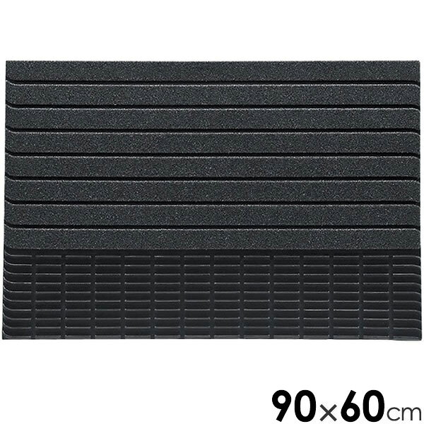Rakuten - リッチェル 玄関マット 玄関スクエアマット ストライプ柄 M 90×60cm ｜ ドアマット 泥落としマット エクステリア フロアマット 入り口 砂落とし